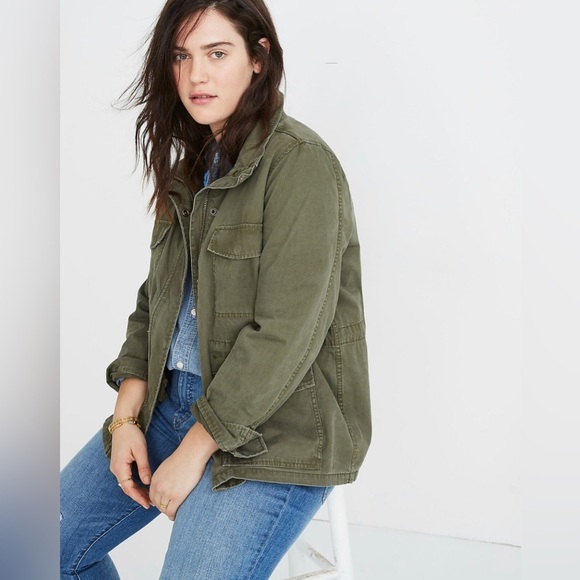 Madewell Surplus Jacket military green color size M - Picture 7 of 11
